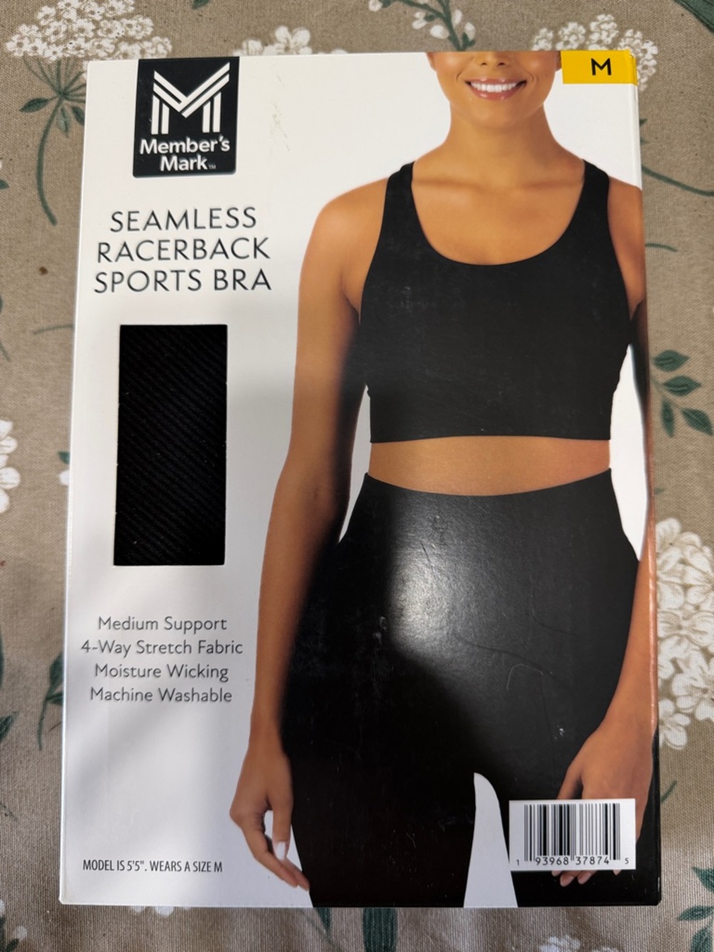 Women's Seamless Racerback Sports Bra - Black 4-Way Stretch Moisturizer Wicking